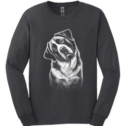 Saint Bernard Tilted Dog Long Sleeve Shirt Gift For Dog Lover