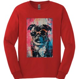 Pug Punk Dog Long Sleeve Shirt Gift For Dog Lover