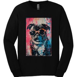 Pug Punk Dog Long Sleeve Shirt Gift For Dog Lover