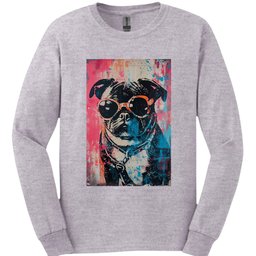 Pug Punk Dog Long Sleeve Shirt Gift For Dog Lover