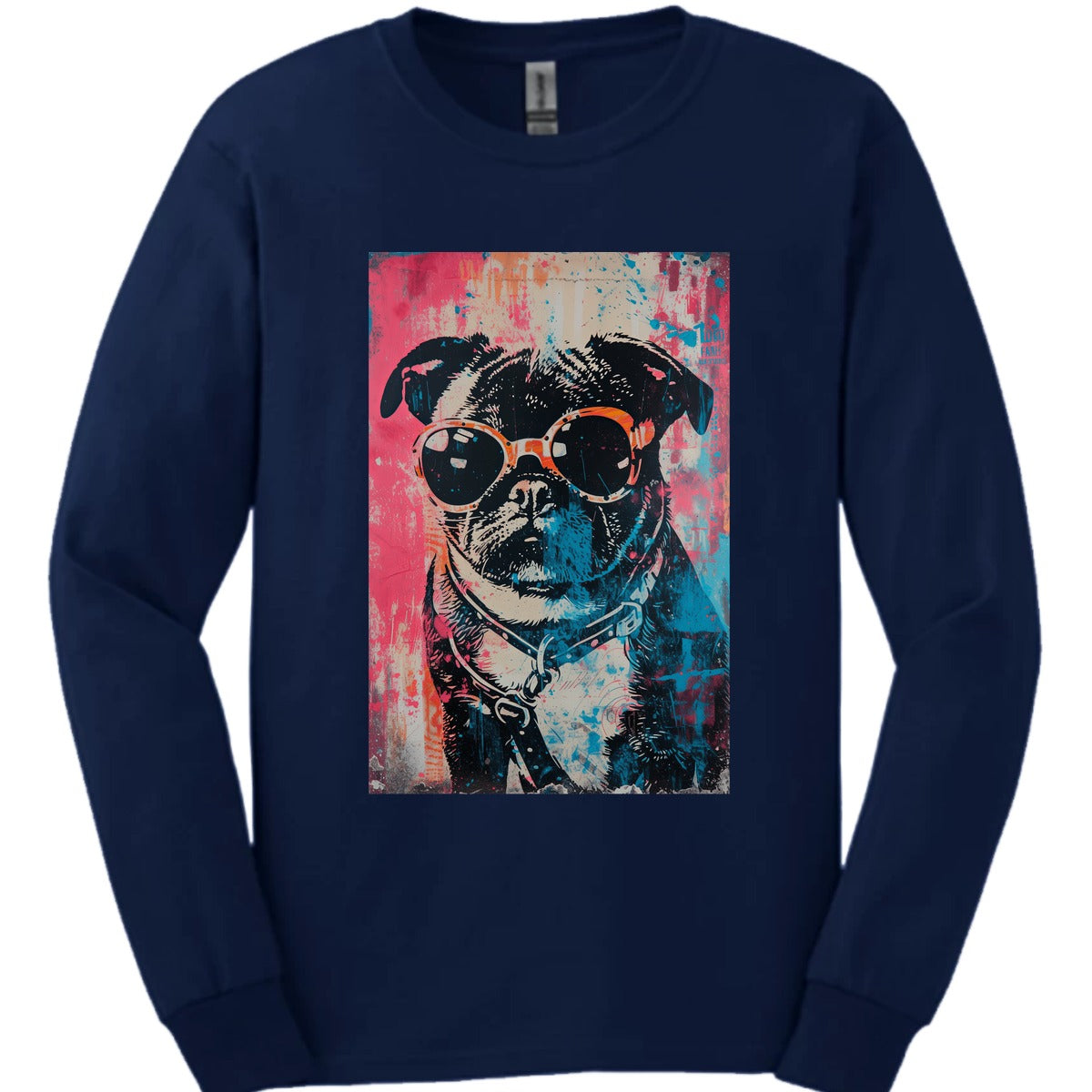 Pug Punk Dog Long Sleeve Shirt Gift For Dog Lover