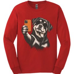 Rottweiler Selfie Dog Long Sleeve Shirt Gift For Dog Lover
