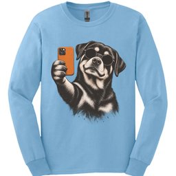 Rottweiler Selfie Dog Long Sleeve Shirt Gift For Dog Lover
