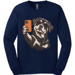 Rottweiler Selfie Dog Long Sleeve Shirt Gift For Dog Lover