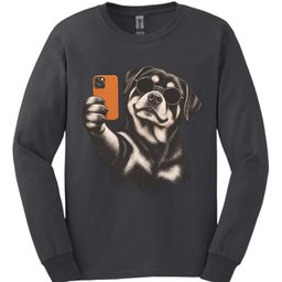 Rottweiler Selfie Dog Long Sleeve Shirt Gift For Dog Lover