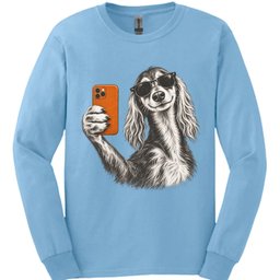 Saluki Selfie Dog Long Sleeve Shirt Gift For Dog Lover
