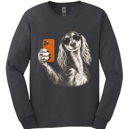 Saluki Selfie Dog Long Sleeve Shirt Gift For Dog Lover