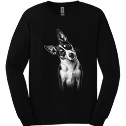 Rat Terrier Tilted Dog Long Sleeve Shirt Gift For Dog Lover