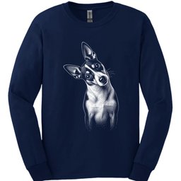 Rat Terrier Tilted Dog Long Sleeve Shirt Gift For Dog Lover