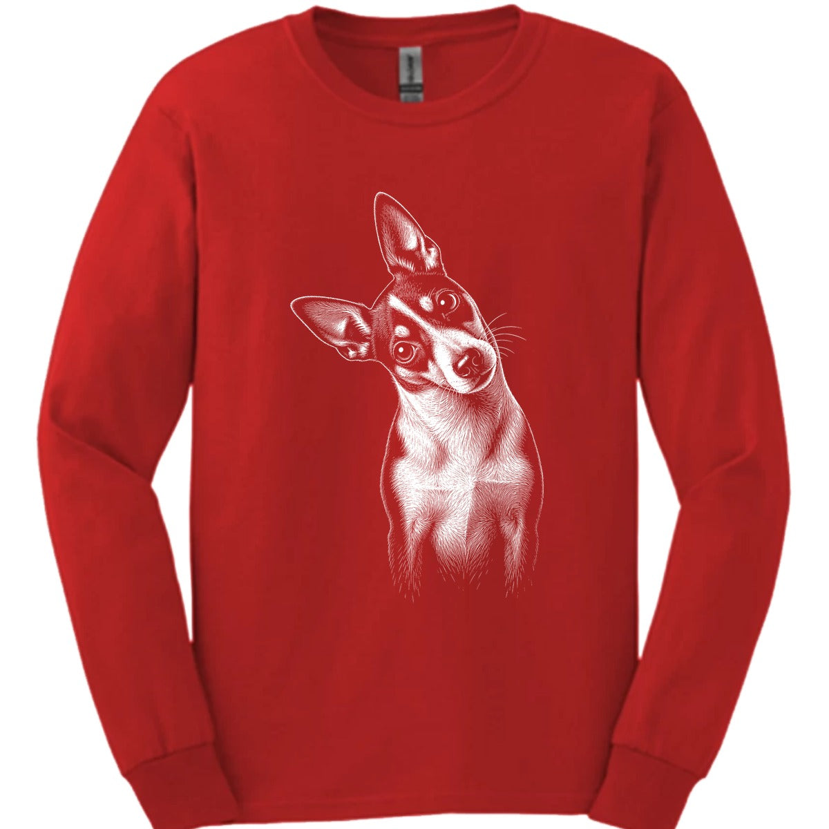 Rat Terrier Tilted Dog Long Sleeve Shirt Gift For Dog Lover