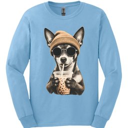 Rat Terrier Hipster Dog Long Sleeve Shirt Gift For Dog Lover