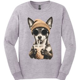 Rat Terrier Hipster Dog Long Sleeve Shirt Gift For Dog Lover