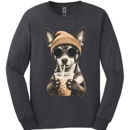 Rat Terrier Hipster Dog Long Sleeve Shirt Gift For Dog Lover