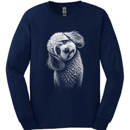 Poodle Tilted Dog Long Sleeve Shirt Gift For Dog Lover