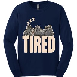 Pumi Tired Dog Long Sleeve Shirt Gift For Dog Lover