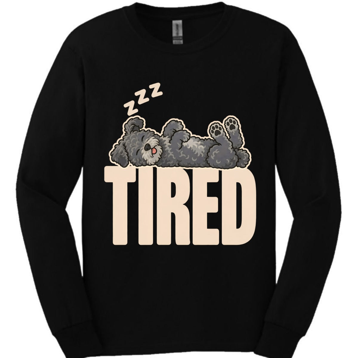 Pumi Tired Dog Long Sleeve Shirt Gift For Dog Lover