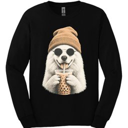 Samoyed Hipster Dog Long Sleeve Shirt Gift For Dog Lover