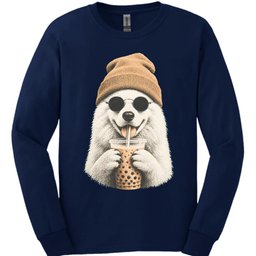 Samoyed Hipster Dog Long Sleeve Shirt Gift For Dog Lover