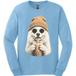 Samoyed Hipster Dog Long Sleeve Shirt Gift For Dog Lover