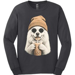 Samoyed Hipster Dog Long Sleeve Shirt Gift For Dog Lover