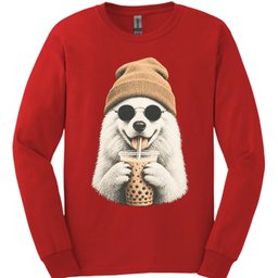 Samoyed Hipster Dog Long Sleeve Shirt Gift For Dog Lover