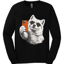 Samoyed Selfie Dog Long Sleeve Shirt Gift For Dog Lover