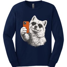 Samoyed Selfie Dog Long Sleeve Shirt Gift For Dog Lover