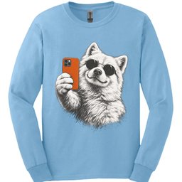 Samoyed Selfie Dog Long Sleeve Shirt Gift For Dog Lover