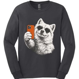Samoyed Selfie Dog Long Sleeve Shirt Gift For Dog Lover