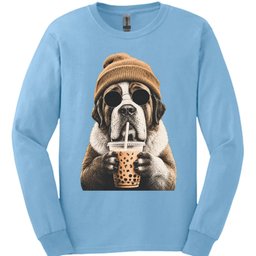 Saint Bernard Hipster Dog Long Sleeve Shirt Gift For Dog Lover