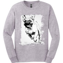 Pug Running Dog Long Sleeve Shirt Gift For Dog Lover