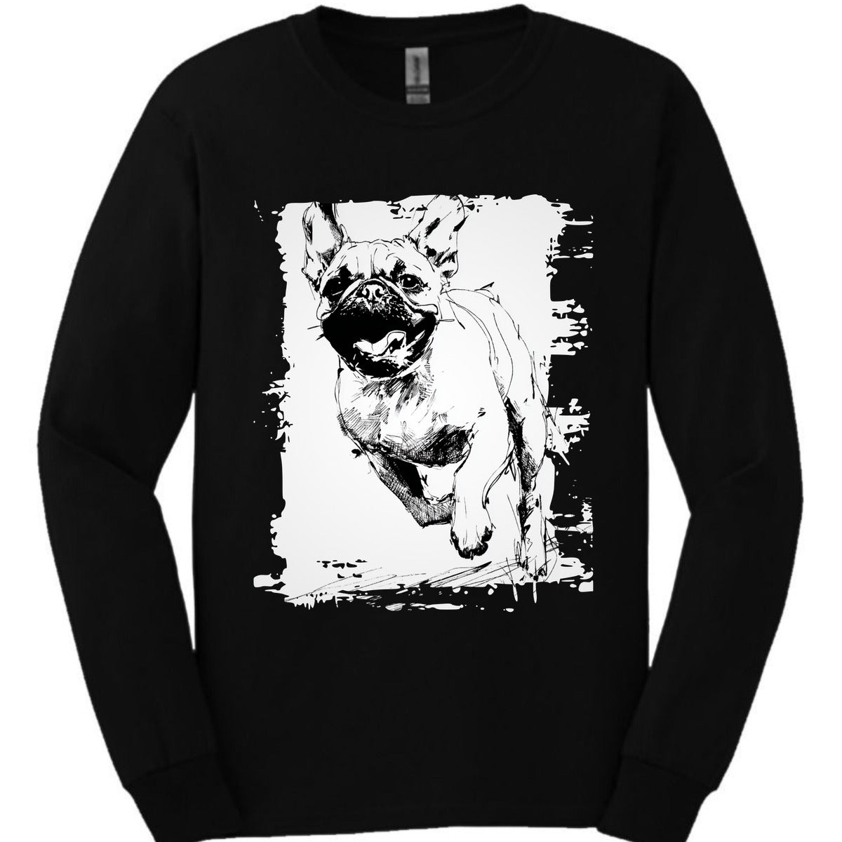 Pug Running Dog Long Sleeve Shirt Gift For Dog Lover