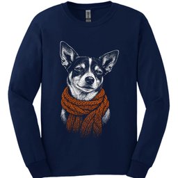 Rat Terrier Winter Dog Long Sleeve Shirt Gift For Dog Lover