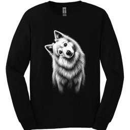 Samoyed Tilted Dog Long Sleeve Shirt Gift For Dog Lover