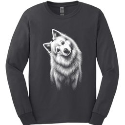 Samoyed Tilted Dog Long Sleeve Shirt Gift For Dog Lover