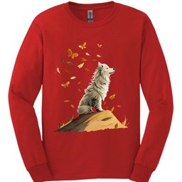 Samoyed Fall Dog Long Sleeve Shirt Gift For Dog Lover