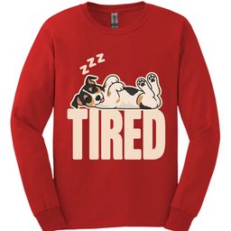 Rat Terrier Tired Dog Long Sleeve Shirt Gift For Dog Lover