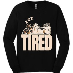 Rat Terrier Tired Dog Long Sleeve Shirt Gift For Dog Lover