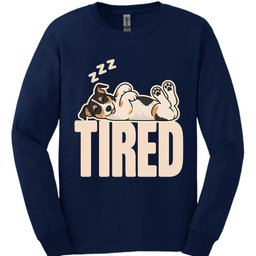 Rat Terrier Tired Dog Long Sleeve Shirt Gift For Dog Lover