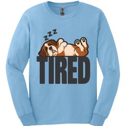 Saint Bernard Tired Dog Long Sleeve Shirt Gift For Dog Lover