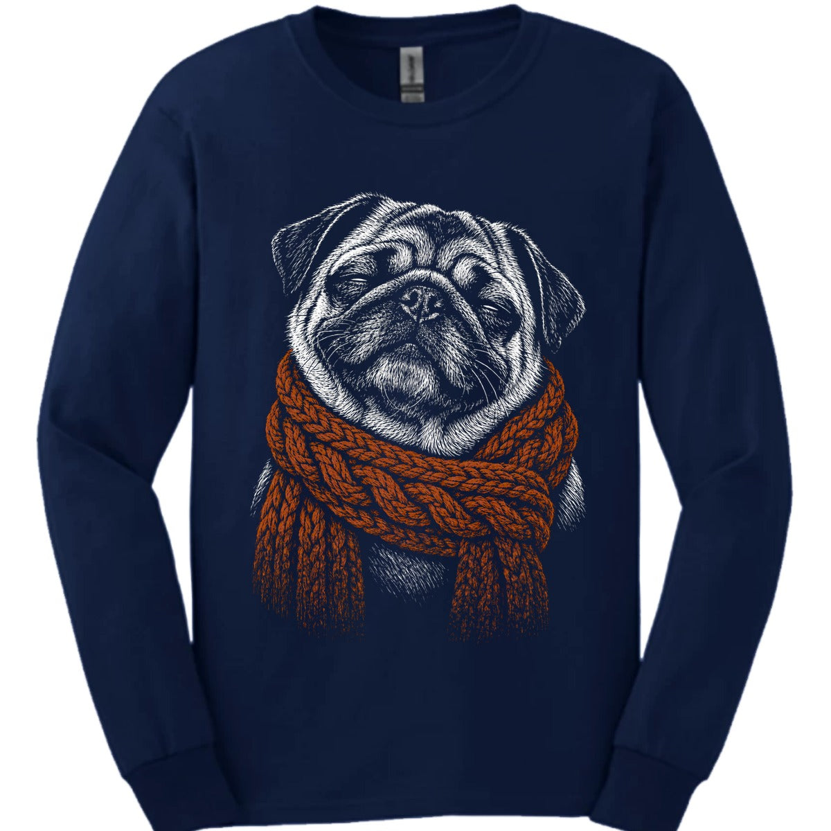 Pug Winter Dog Long Sleeve Shirt Gift For Dog Lover