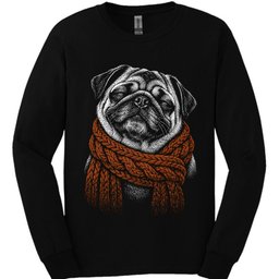 Pug Winter Dog Long Sleeve Shirt Gift For Dog Lover