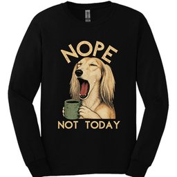 Saluki Not Today Long Sleeve Shirt Gift For Dog Lover