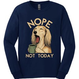 Saluki Not Today Long Sleeve Shirt Gift For Dog Lover