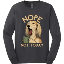 Saluki Not Today Long Sleeve Shirt Gift For Dog Lover