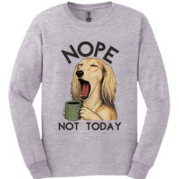 Saluki Not Today Long Sleeve Shirt Gift For Dog Lover