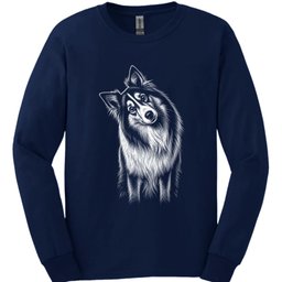 Rough Collie Tilted Dog Long Sleeve Shirt Gift For Dog Lover