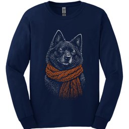 Schipperke Winter Dog Long Sleeve Shirt Gift For Dog Lover