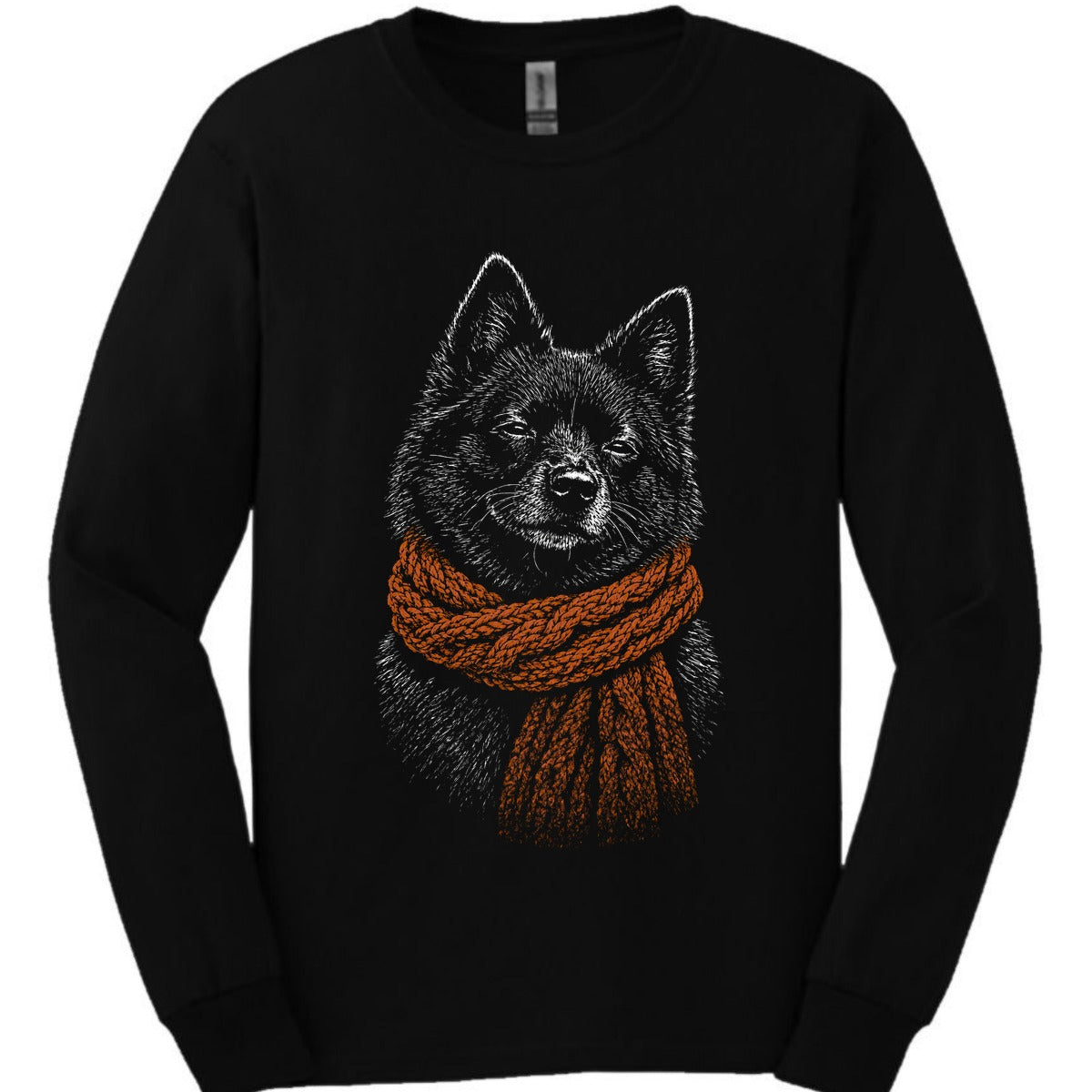 Schipperke Winter Dog Long Sleeve Shirt Gift For Dog Lover