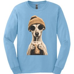 Whippet Hipster Dog Long Sleeve Shirt Gift For Dog Lover